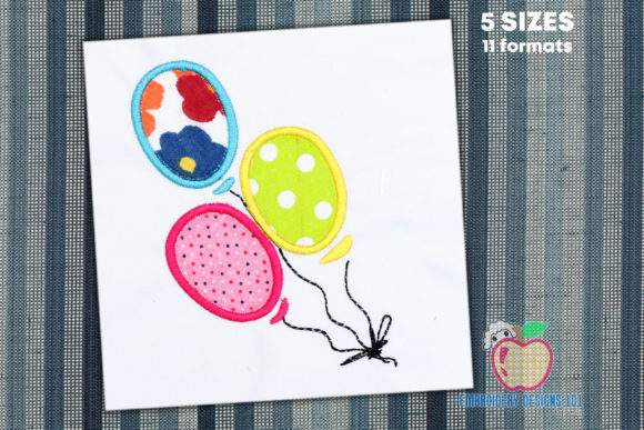 3 Balloon Trio Applique: A Festive Addition