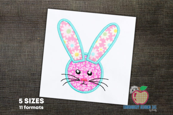 Adorable Cartoon Bunny Applique for Kids