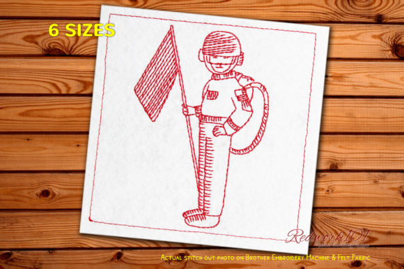Astronaut Waving Flag Machine: A Stellar Design