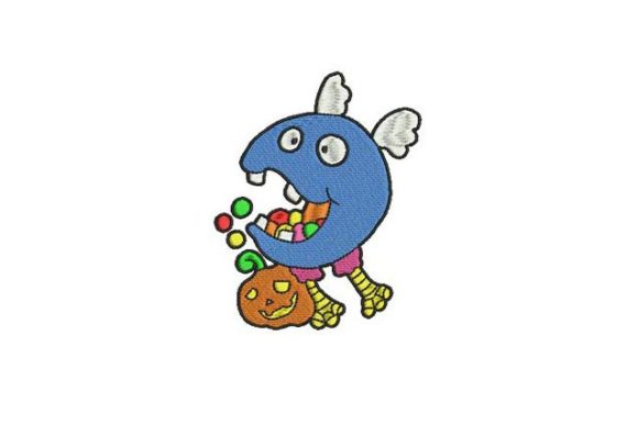 Blue Angel Trick or Treat: A Charming Halloween Embroidery Set