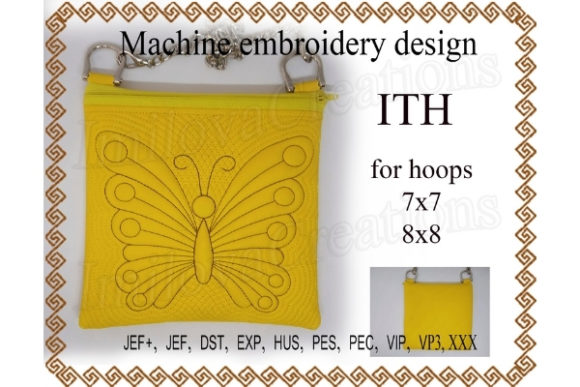 Butterfly Zippered Bag - In the Hoop Design