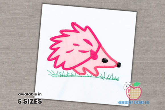 Charming Cute Hedgehog Applique Pattern