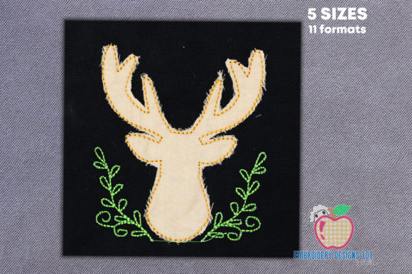 Deer Head Stitch Applique: A Versatile Embroidery Design