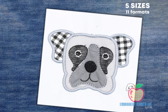 Dog Head Applique Design: A Craft Fair Favorite
