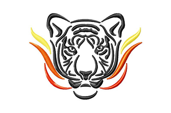 Fire Tiger: A Bold Embroidery for Small Business Merch