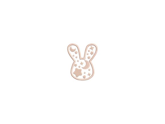 Galaxy Rabbit Aplique: A Whimsical Embroidery Delight