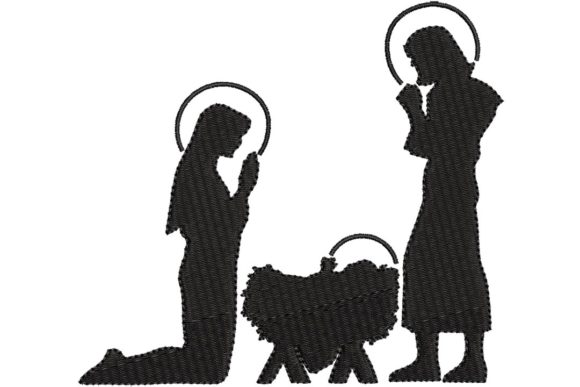 Nativity Silhouette: A Simple Christmas Embroidery