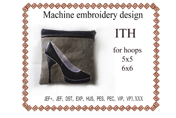 Shoe Zip Bag - in the Hoop: A Versatile Embroidery Design