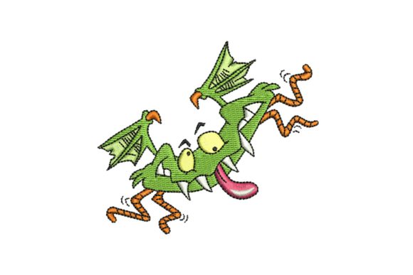 Vampire Monster: A Spooky and Charming Embroidery Design
